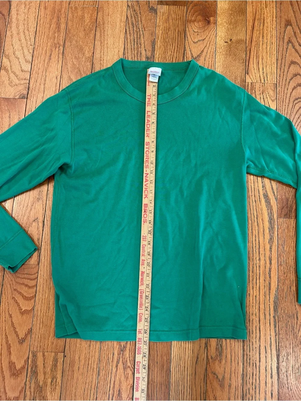 Hanna Andersson Adult L Large Green Organic Cotton Long Sleeve T-Shirt Tee Shirt